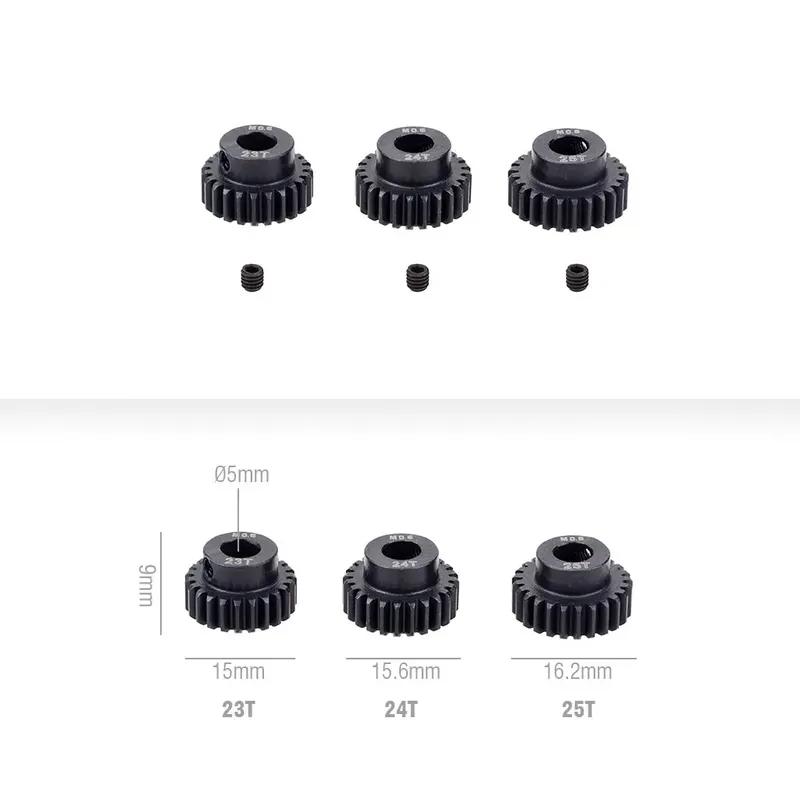 M0.6 17T 18T 19T 20T 21T 22T 23T 24T 25T 26T 27T 28T 5mm Shaft Metal Pinion Steel Motor Gear for 1/10 RC Car Model Toy Parts