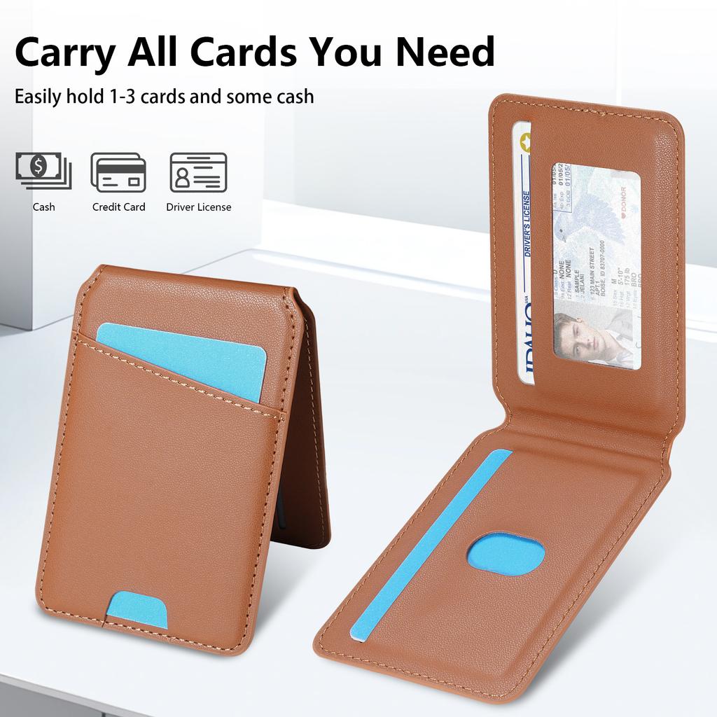 For Samsung Galaxy A15 4G/5G Case Compatible with MagSafe Detachable Card Holder Kickstand Leather Phone Back Cover