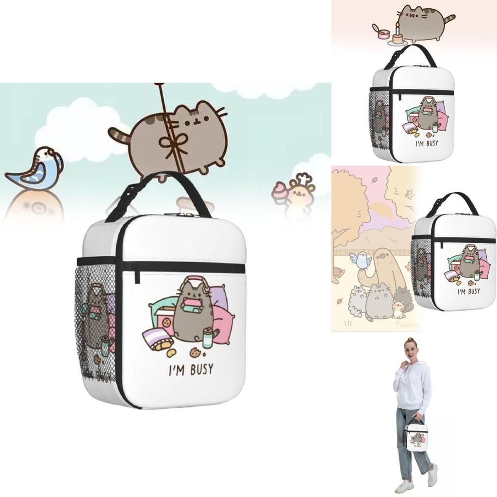 Pusheen Childrens Lunch Bag With Full Print For Kids School Picnic Use