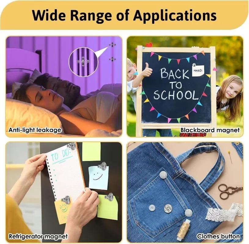 Wholesale Curtain Magnetic Button Nail Free Detachable Window Curtain Close Magnet Buckle Adjustment Curtain Clip Accessories