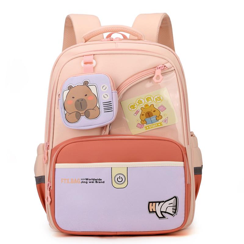 School Bag for Primary School Students To Reduce the Burden and Protect the Spine Backpack, Lightweight and Large-capacity Children's Backpack.
