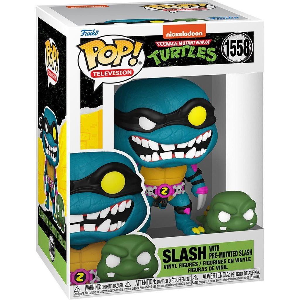 Figure Teenage Mutant Ninja Turtles Slash with Pre-Mutated Slash Funko Pop Funko Pop Ninja Turtles TMNT 10 Cm #1558