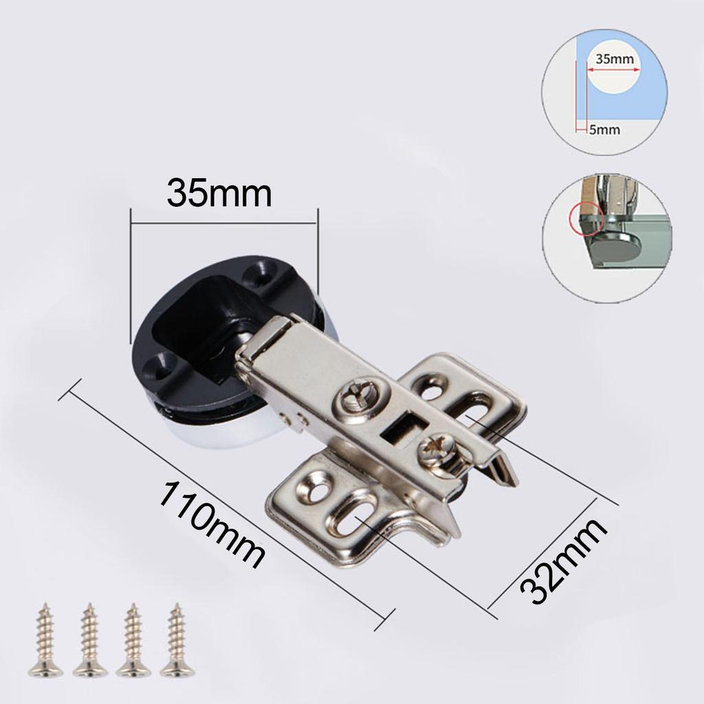 Home Cabinet Hardware 35mm Cup Screws Gate Hinges Heavy Duty Soft Close for Wooden Glass Doors Kitchen