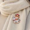 Christmas Cartoon Santa Claus Brooch, Reindeer Gingerbread Snowman Lapel Pin, Enamel Badge Pin for Clothes Bag Hat Scarf Suit