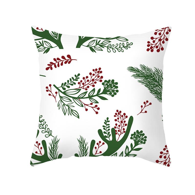 Christmas Pillow Cover Cartoon Letter Print Cushion Cover Office Sofa Pillow Cover Home