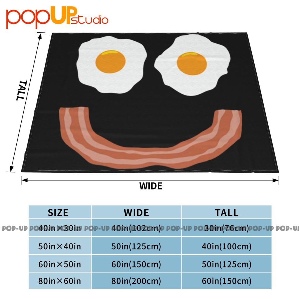Bacon And Eggs Smile Joke Breakfast Happy Face Ultra-Soft Blanket Quilt Winter Sofa Cover Bed Covers