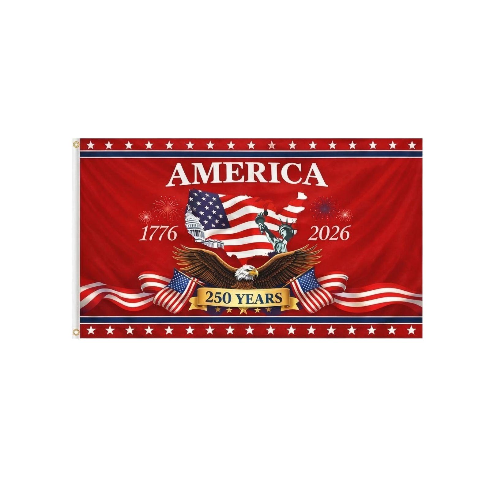 

Independence Day Memorial Flag Outdoor Flag (excluding Pole) S червоний