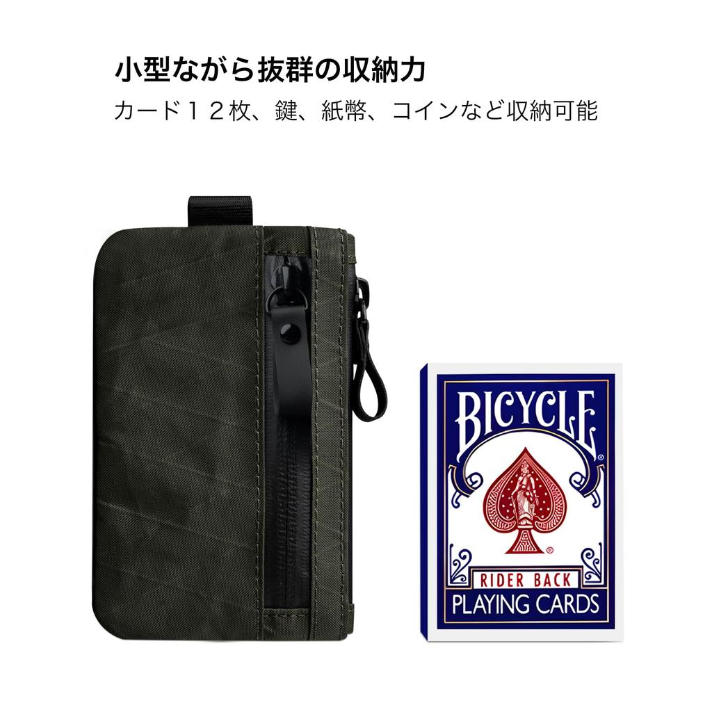 ALPAKA Zip Pouch RFID Slim Compact Wallet with Coin Card YKK Business Travel Gift Anti-Skimming Men's Purse, Slots, Label, Water-Repellent Zipper,