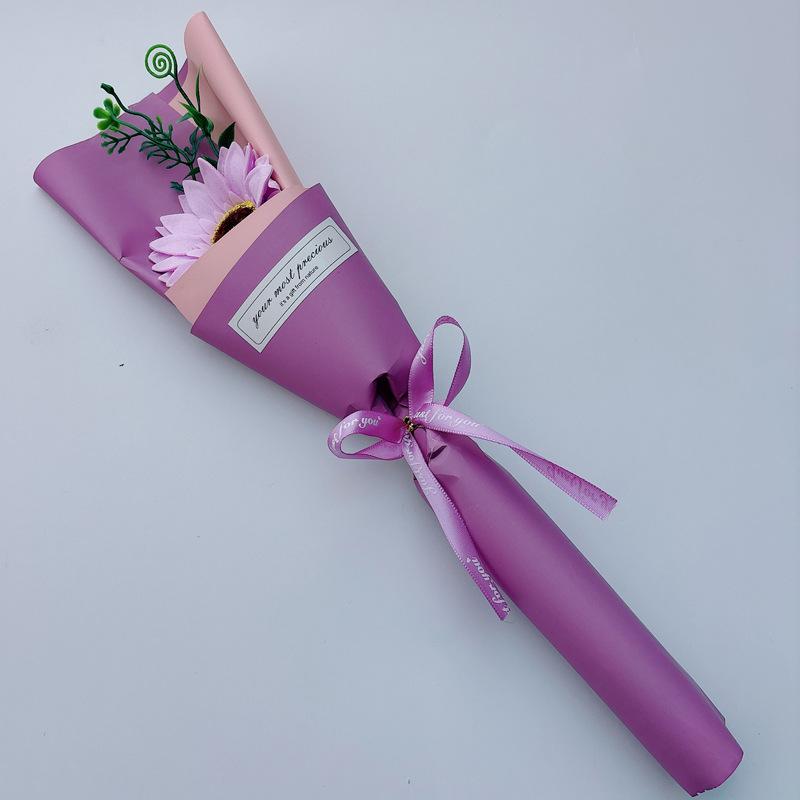 Qixi Valentine's Day Single Rose Soap Flower Bouquet Simulation Carnation Mother's Day Gift Teacher's Day