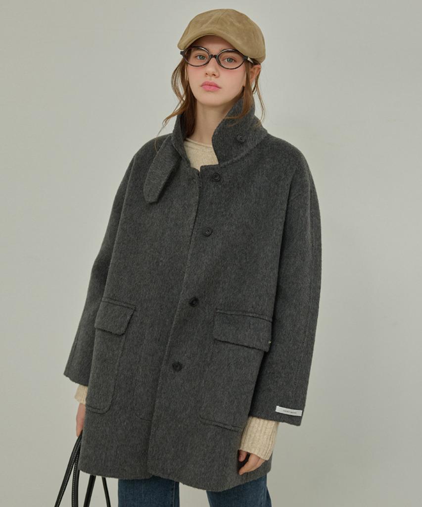 SLOWLOLLI Balmacan Wool Handmade Coat_2 Colors