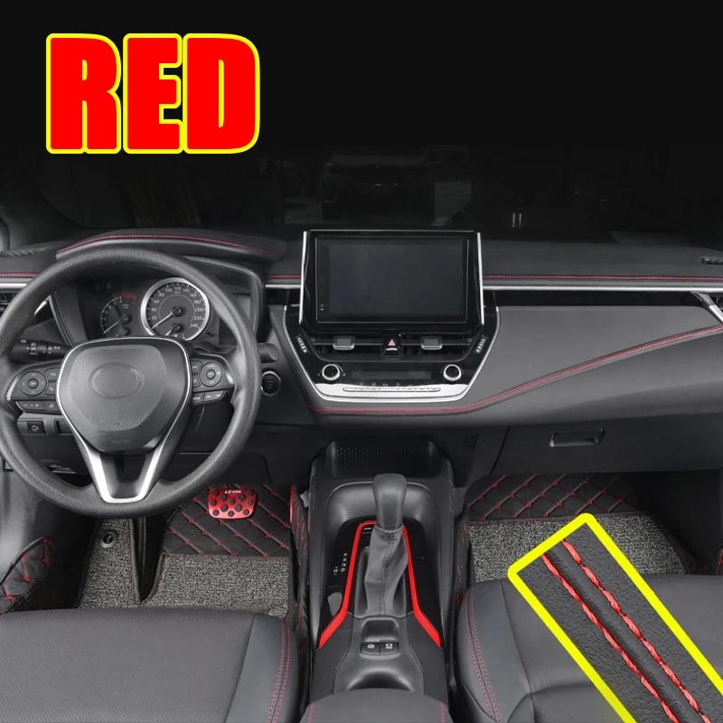 

8 м ПУ Кожа Декорация Сделай сам Плетеная Полоса Декорации Автомобильный Аксессуар Интерьер Автомобиля Самоклеящаяся Отделочная Линия Приборная Панель Дверь 50cm красный