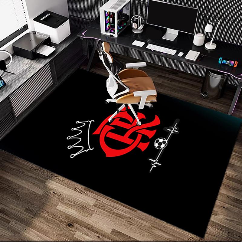 1 Stück Teppich für den Boden, geeignet für Büro, Rangers FC Teppich, Vielseitiger bedruckter Stuhlunterlage, Langlebiger Teppich für Zuhause und Sofa