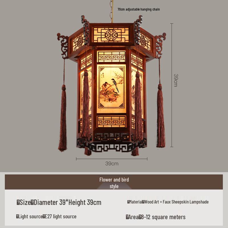 

Antique Hexagonal Chinese Red Lantern Chandelier for Restaurant, Corridor, Temple, Ancestral Hall, or Palace.