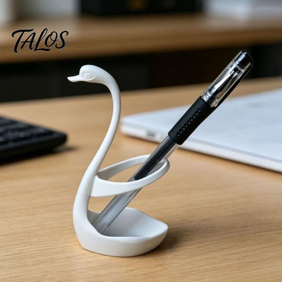 Environmentally Friendly Pen Cup 3D Printed Swan Holder, Decorative Desk Organizer, Aesthetic Storage Office Organizer Container, Minimalist