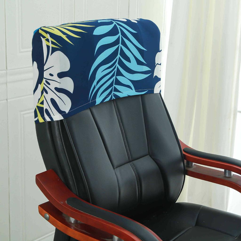 Elastic Boss Chair Headpillow Case Office Chair Cover Swivel Chair Headpillow Case Computer Chair Headpillow Seat Dustproof Head Cover
