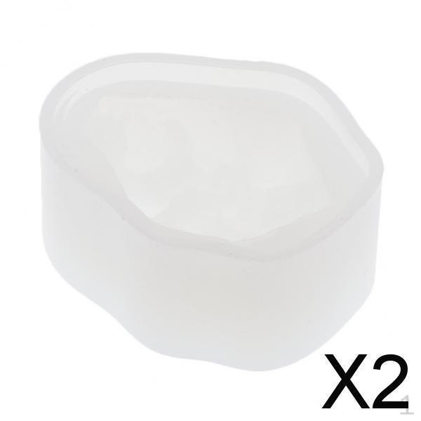 

2xCrystal Quartz Silicone Molds Crystal Stone Gravel Casting Mold 21x30x12mm
