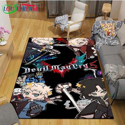 Tapis Imprimé Mode D-Devil May Cry Tapis d'Extérieur Tapis Antidérapant Décoration de Chambre à Coucher Tapis pour Salon Cadeau d'Anniversaire