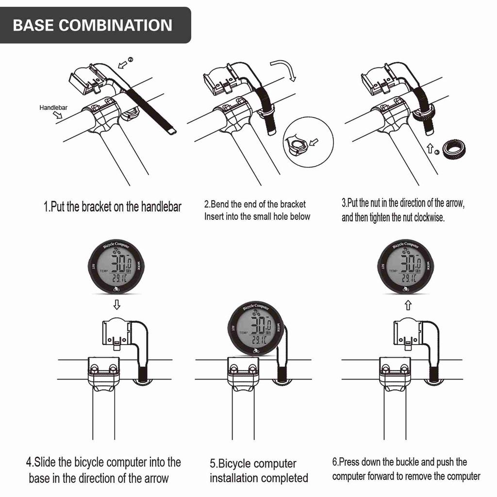 Bike Computer LED Backlight Multifunction Round Wireless Cycle Computer Cycling Odometer