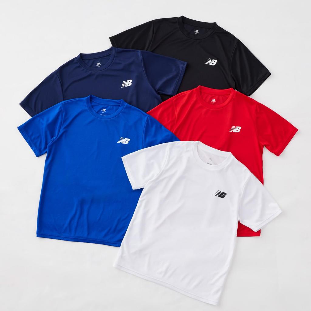 New Balance Trainings-Kurzarmshirt Kurz Atmungsaktiv (AMT45401) - Ärmel, Fußball, Laufen, Schnelltrocknend,