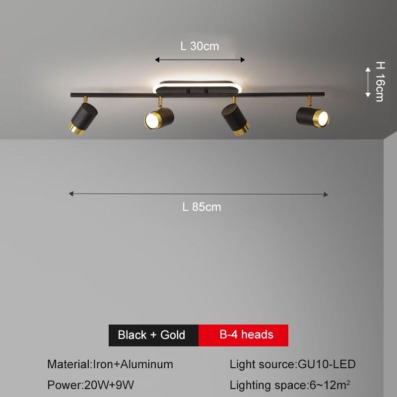 Simple Shop Restaurant Lighting LED Spotlight Modern Ceiling Spot Light Home Living Room Decoration LED Background Lamp