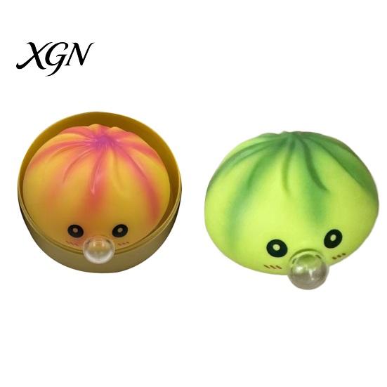 Steamed Bun Sensory Toy Bubble Blowing Cartoon Dumpling Pinch Squeeze Stress Ball Fidget Relief Hand Exercise Relaxation Tool Anti-stress