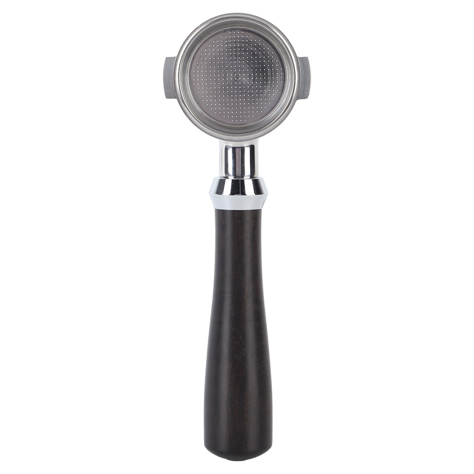 

Фильтр для кофе бездонный, устойчивый к ржавчине, деревянная ручка, корзина из нержавеющей стали, фильтр для кофе L