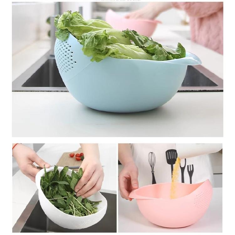 Kitchen Drain Basket Fruit Bowl Plastic Rice Washing Bowl Colander Rice Bowl Strainer Basket Homes Kitchen Organizers