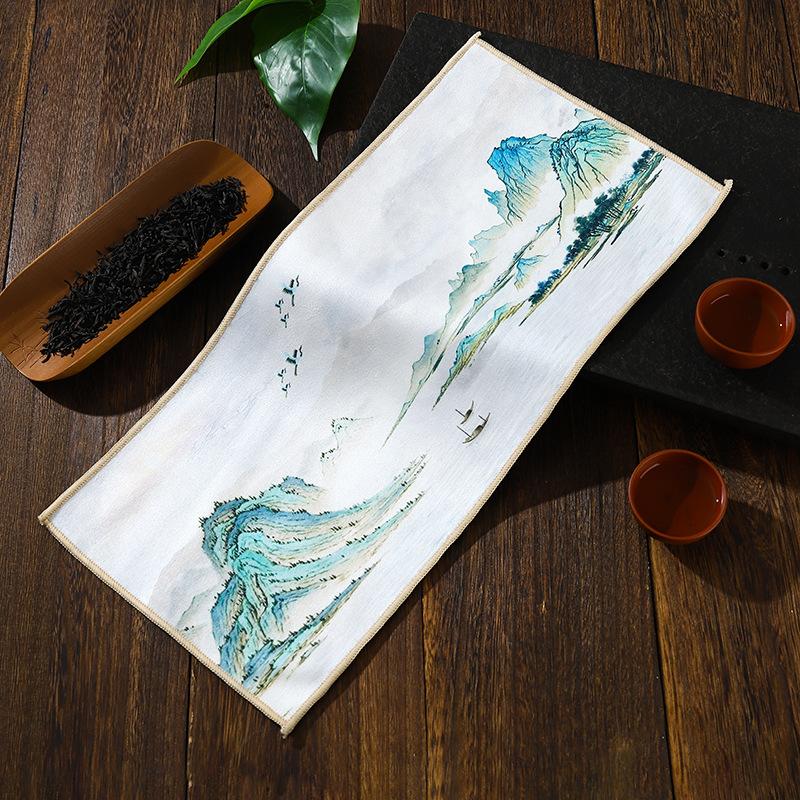 Tea Towel and Set, Thick Absorbent Lint-Free Colorful Painted Tea