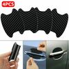 Carbon Fiber Texture Vinyl Car Door Handle Anti-Scratch Protector Film Stickers Accessories Auto Exterior Trim Black