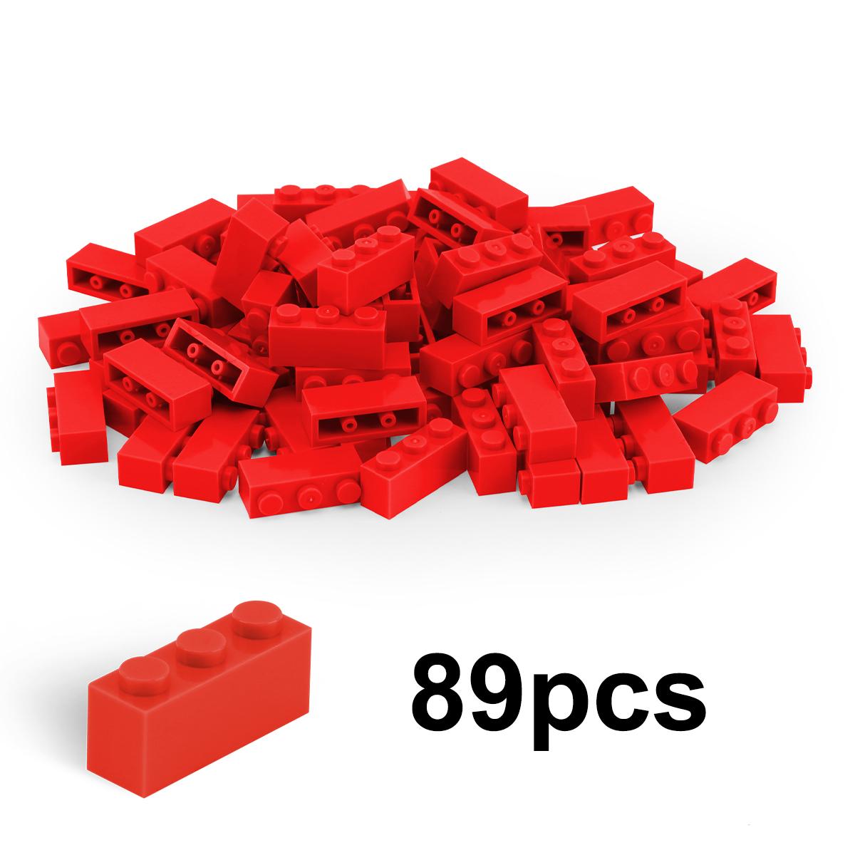 100g1x3hoher SteinBausteine Dicke FigurenSteine Punkte Pädagogisch Kreativ GrößeKompatibel Mit Spielzeug fürKinder 100g1x3 high brick rot