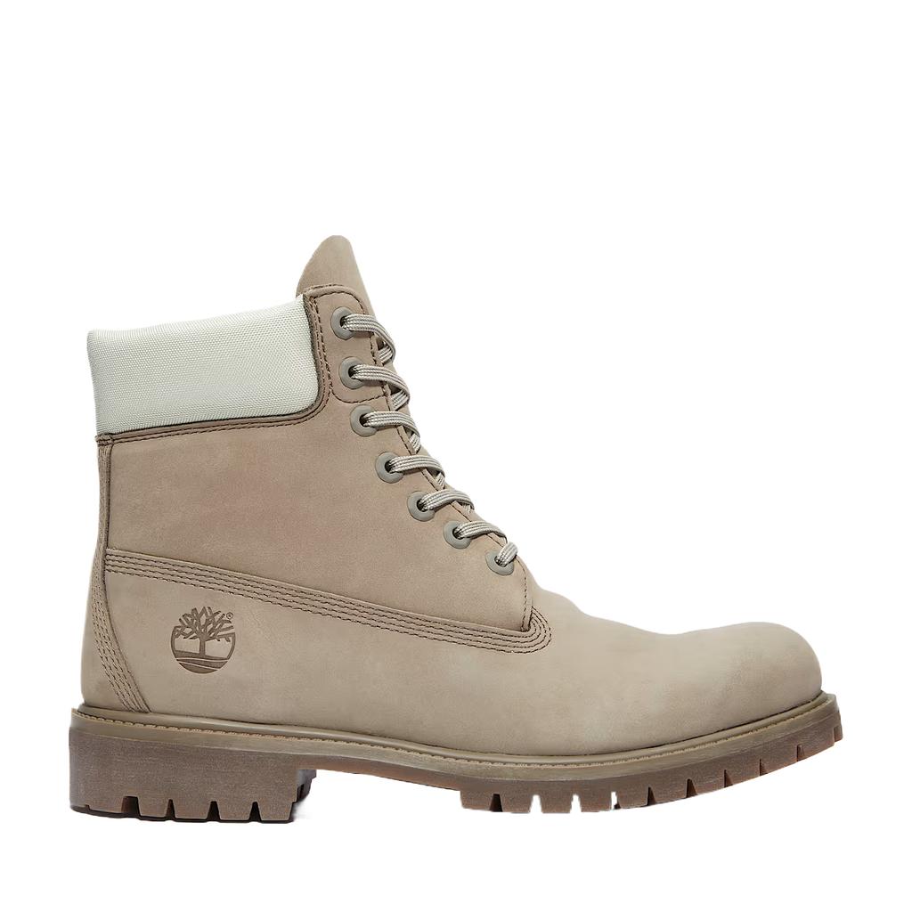 Timberland Bota Impermeável Premium de 6 Polegadas Nobuck Cinza Verde Claro Tênis Masculino Castanho TB0A2P6W-A4E