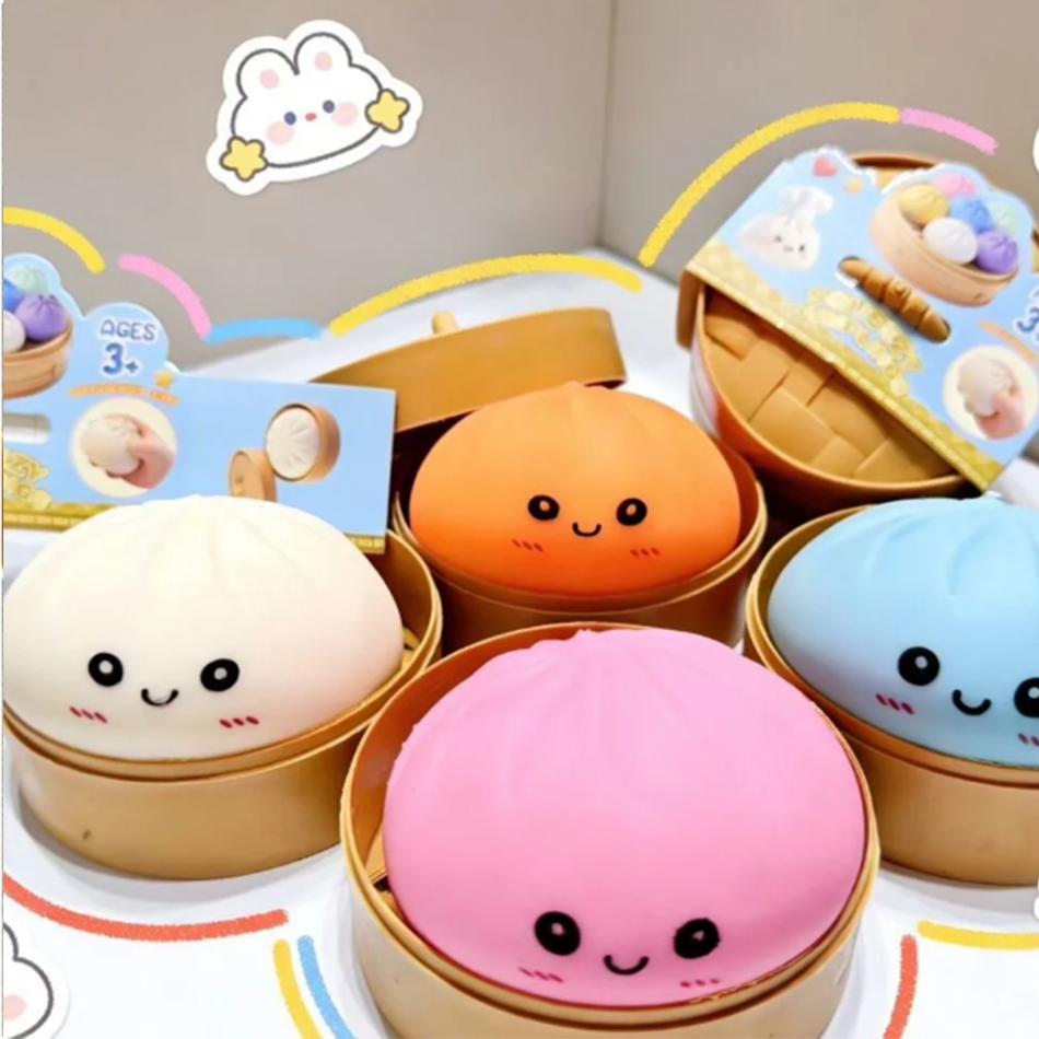 Kleurrijk Gesimuleerde Dumpling Squishy Ontspannend Verlicht Angst Antistress Verhoogt Geluk Terugverend Knijp Verlichter Speelgoed