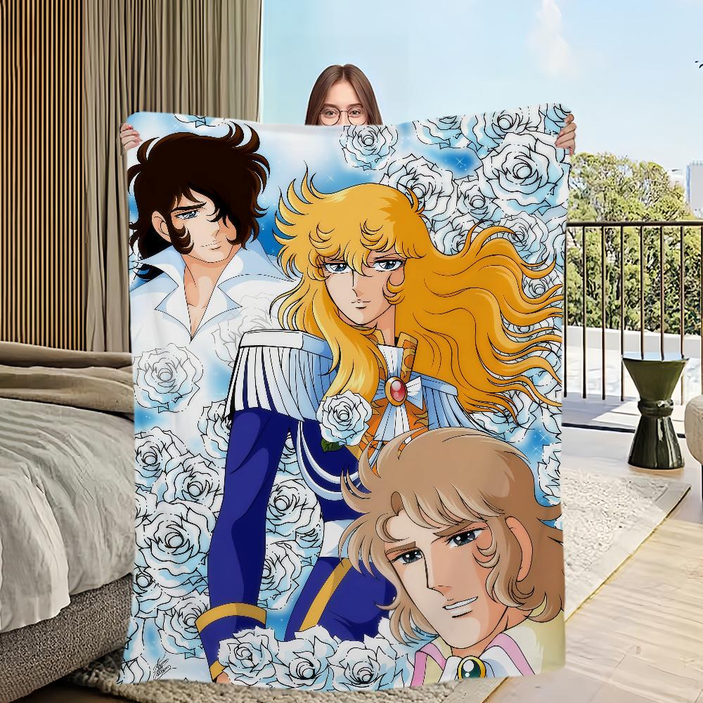 manga anime Flannel warm soft plush blanket Rose of V-Versailles sofa living room hogar Lady O-Oscar bedroom travel gift home