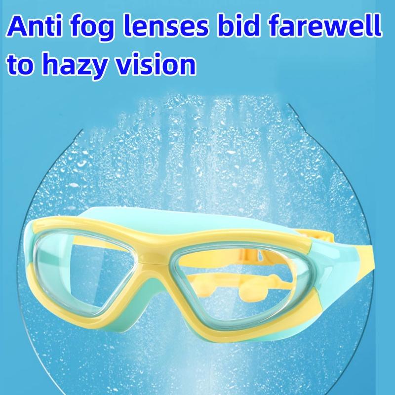 Children's Swimming Goggles, Large Frame, High-definition Waterproof and Anti Fog Diving Swimming Equipment, Professional Swimmi