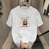 2025 Trendy Brand Heavy Cotton Shortsleeved Tshirt Unisex Summer Printing Casual Round Neck Highend Top Handsome