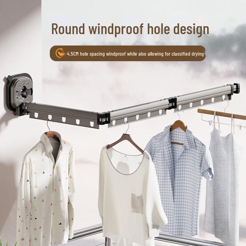 Balcony Folding Wall-Mounted Clothes Drying Rack