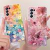 For Oppo Reno 5 Pro 5G Case CPH2201 Stylish Flowers Butterfly Painted Cover Soft Slim Phone Case For Oppo Reno 5 Reno5 Pro Shell