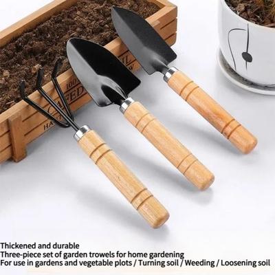 3PCS Garden Tool Set: Mini Shovel, Trowel & Cultivator for Indoor Plants, Flowers & Gardening