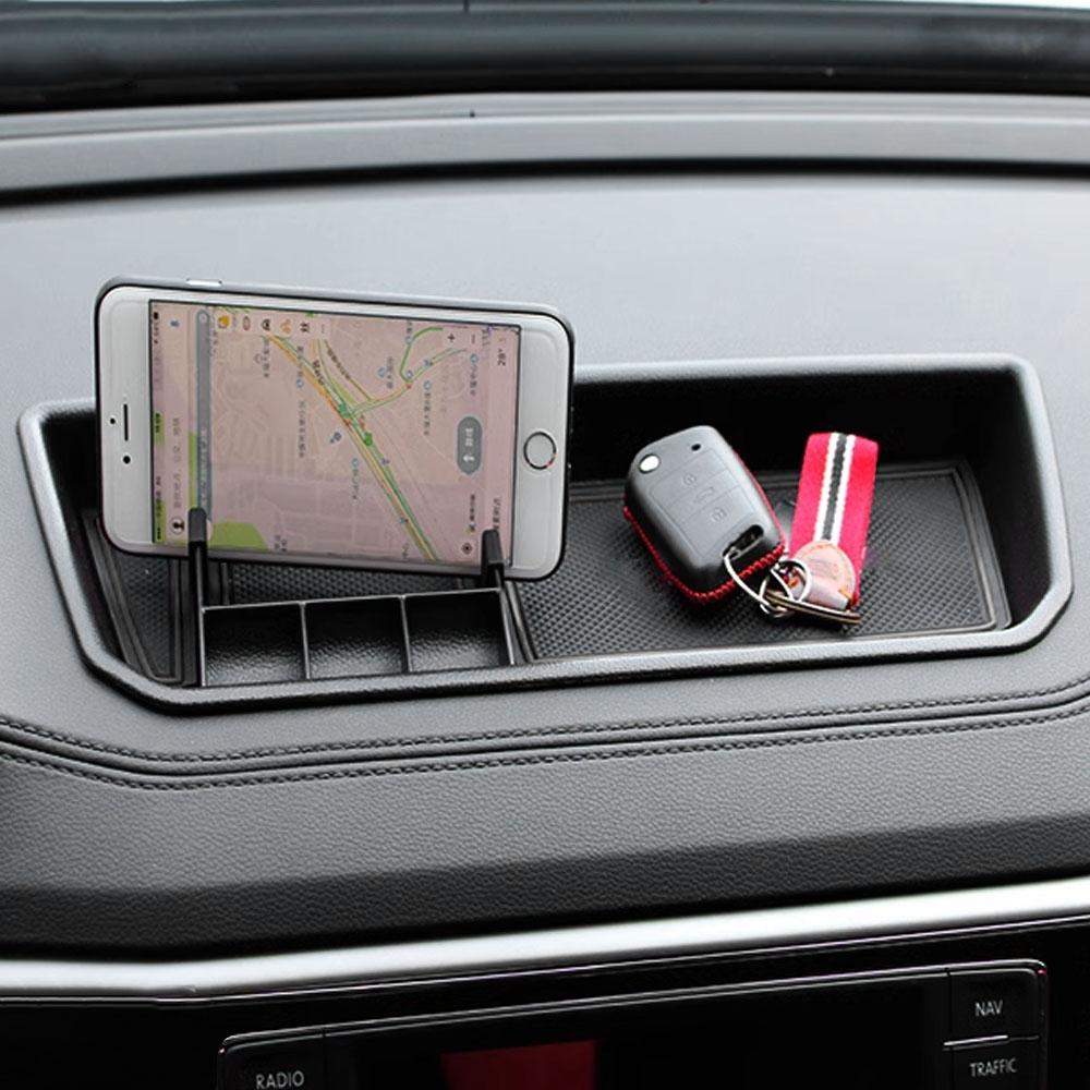 Car Interior Tray Dashboard Storage Tray Phone Holder Center Console Tidying for Volkswagen VW Atlas / Teramont 2018-2023