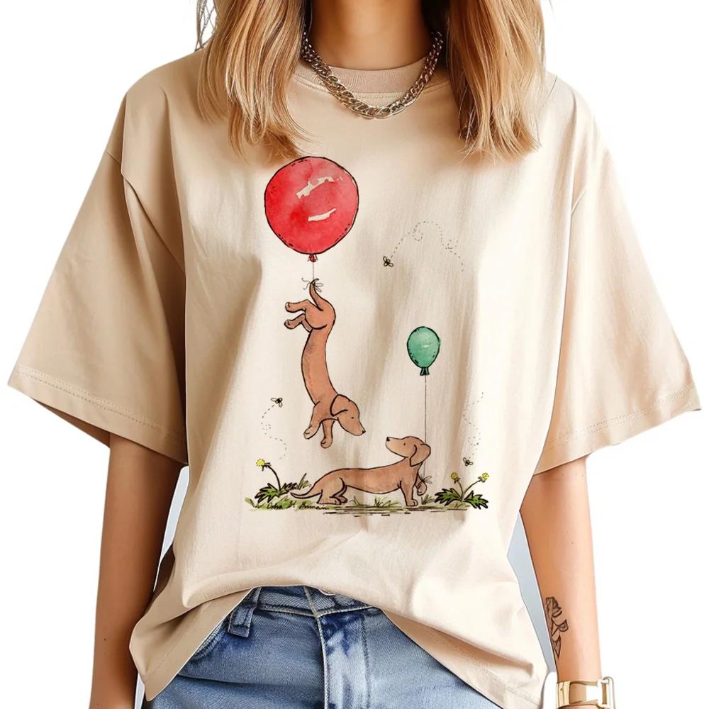 Dachshund Dog Printed Summer T Shirts Graphic Casual Streetwear Short Sleeve Creative Comfoetable Soft Summer T-shirt