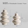 Synthetic Resin Vases Set 2 White Round Vases,Modern Dried Flower Vases