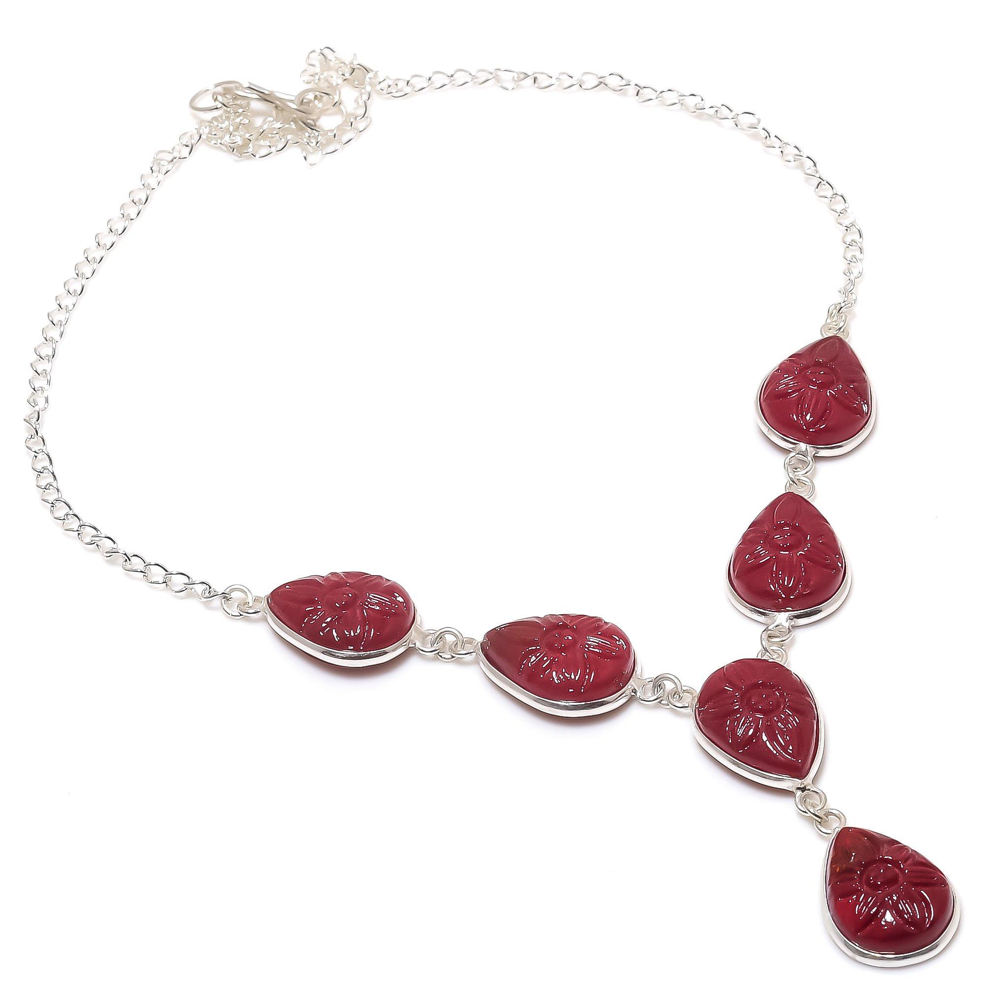 

Кашмирский рубин натуральный драгоценный камень ручной работы подарочное ювелирное ожерелье 18 дюймов z6a22