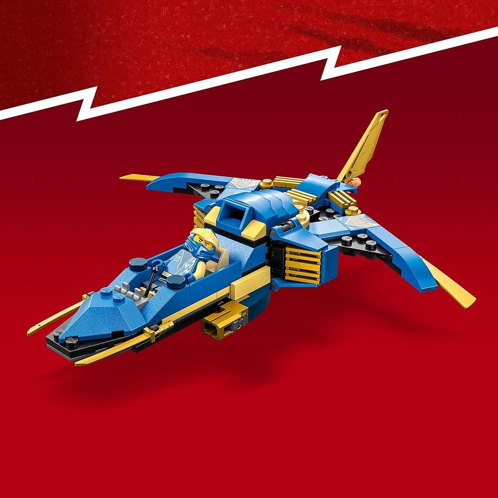 LEGO Ninjago Jay's Lightning Jet EVO Building Toy for Kids 6-9 Years Old, Educational Block Set, Gift Idea