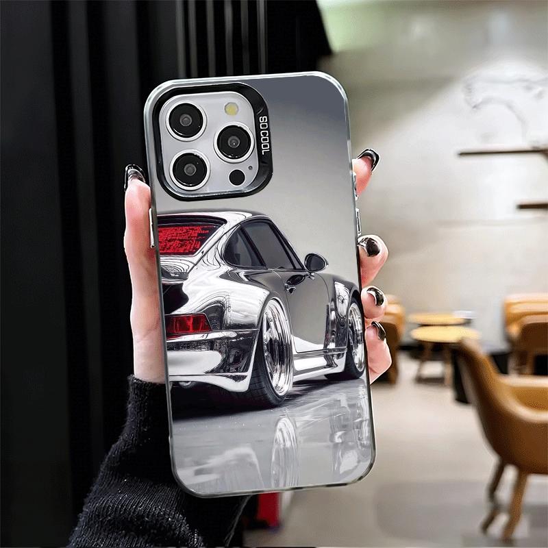 Electroplated Style Sports Car Soft Phone Case for iPhone 15 16 17 Pro Max 17Air 16E 14 Plus 13 12 Mini Shockproof Cover Back Sh
