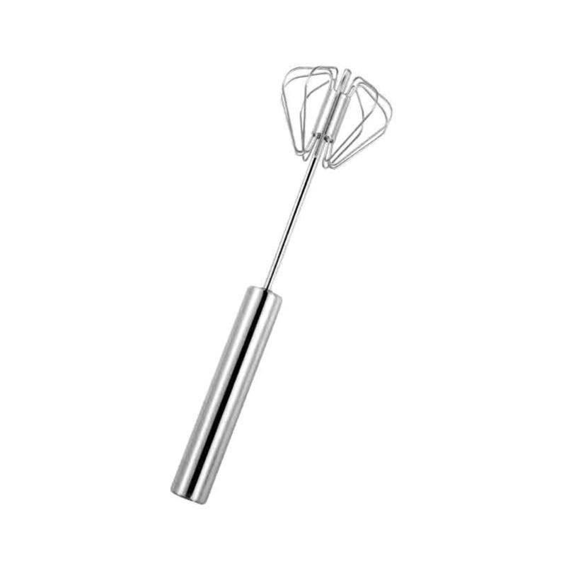 Stainless Steels Eggs Beater Hand Push Whisks Blenders Rotating Push Mixer Stirrer Milk Frother for Whisking, Beating