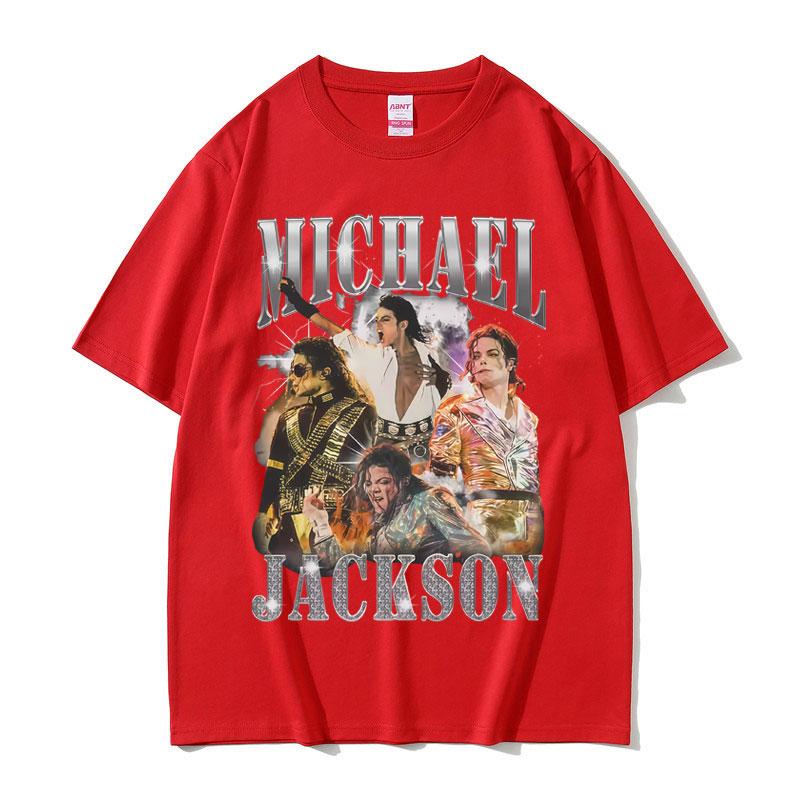 2026 Classic Retro Michael Jackson Pattern Mens and Womens Fashion Retro Gothic Rock Punk TShirt