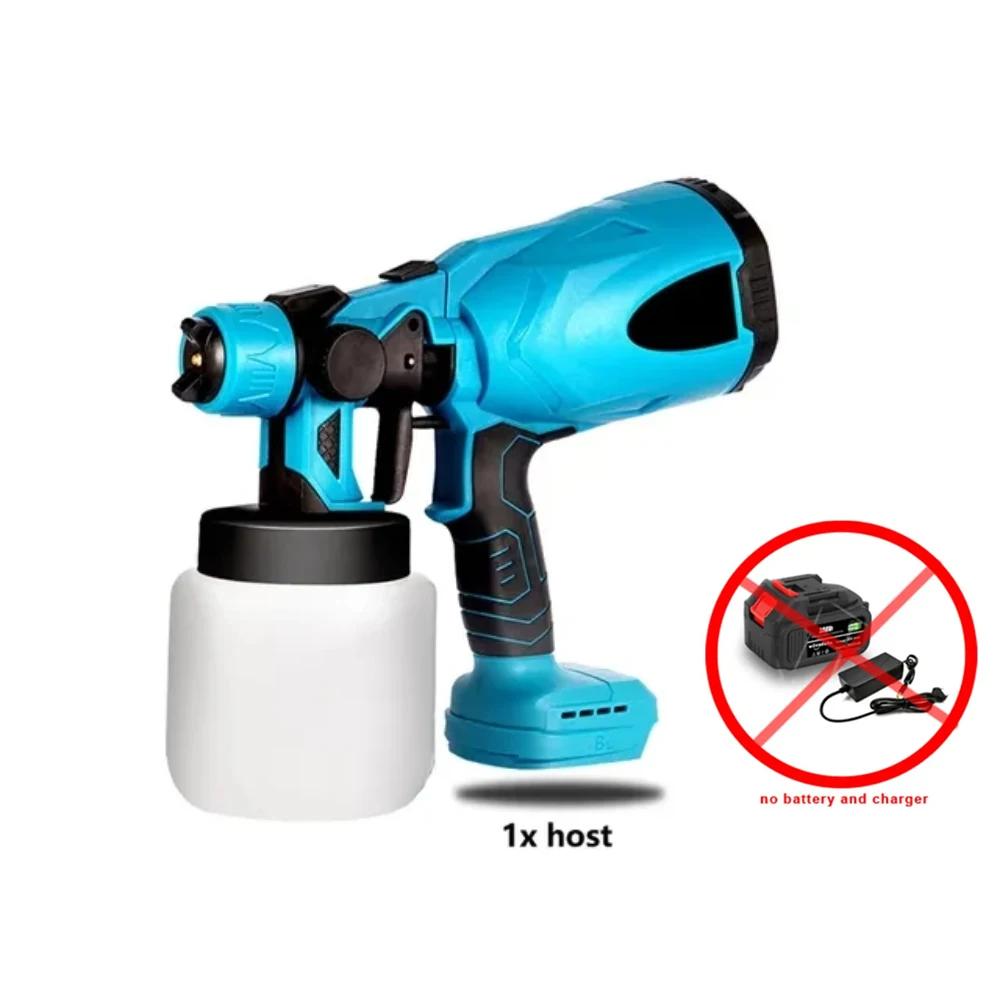 1000ML Electric Spray Gun High Power Cordless Paint Sprayer HVLP Auto Furniture Steel Coating Airbrush For Makita 18V Battery