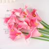Mini PU Calla Lily Artificial Bouquet for Weddings, Home Decor, Photography, and Landscaping.