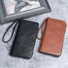 Men's Vintage Leather Wallet with Zipper: Slim, Multifunctional, Multi-Card Slot, Phone Holder, Coin Purse