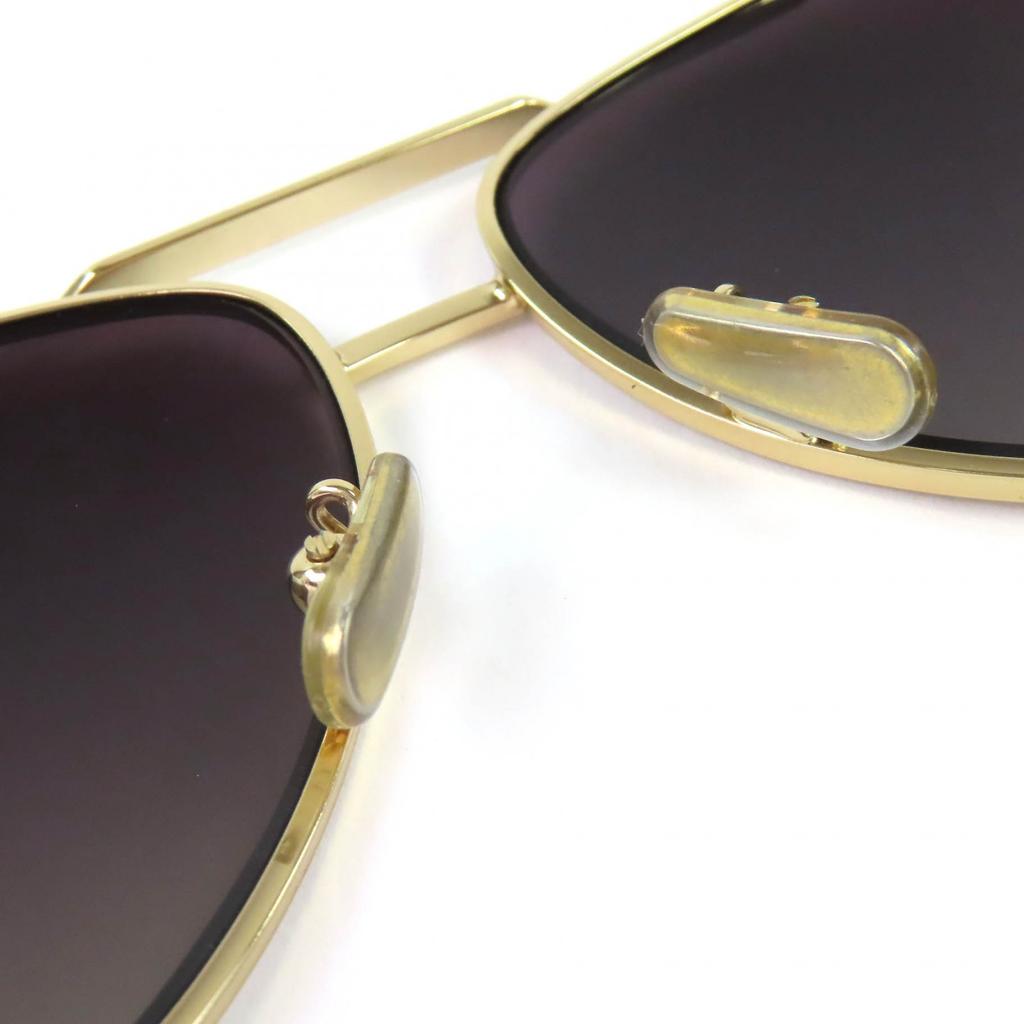 Excellent CELINE sunglasses Two Bridges Teardrop gold cotton mens CL40062U Used
